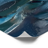 Turquoise Oceaan Golf Poster (Hoek)