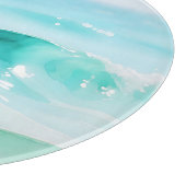 Turquoise Oceaan Golf Schelp Snijplank (Hoek)