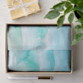 Turquoise Oceaan Golf Schelp Tissuepapier (Geschenk)