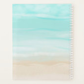 Turquoise Oceaan Lucht en Zand Minimalistische Str Planner (Achterkant)