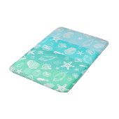 Turquoise oceaan patroon badmat (Gekanteld)