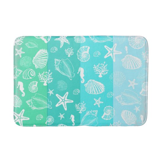 Turquoise oceaan patroon badmat (Voorkant)