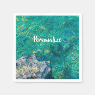 Turquoise oceaanwater servet