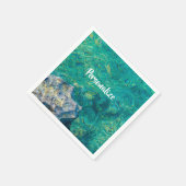 Turquoise oceaanwater servet (Hoek)