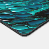 Turquoise Oceaanwervel Abstract Bureaumat (Hoek)
