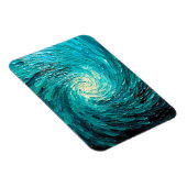 Turquoise Oceaanwervel Abstract Magneet (Rechterzijde)