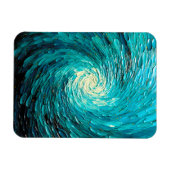 Turquoise Oceaanwervel Abstract Magneet (Horizontaal)