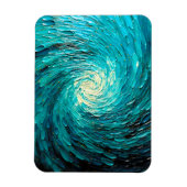 Turquoise Oceaanwervel Abstract Magneet (Verticaal)