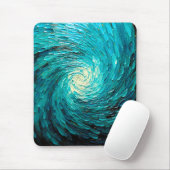 Turquoise Oceaanwervel Abstract Muismat (Met muis)