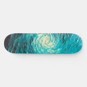 Turquoise Oceaanwerveling Abstract Persoonlijk Skateboard (Horizontaal)