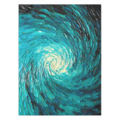 Turquoise Oceaanwerveling Abstract Tafelkleed (Voorkant)