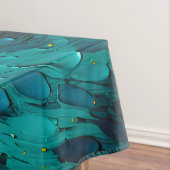 Turquoise Oceaanwerveling Abstract Tafelkleed (Voorbeeld)