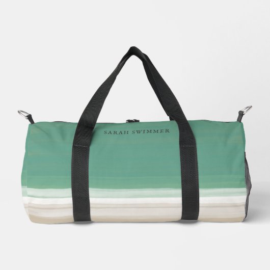 Turquoise Ocean Beach Custom Zwemmen Duffle Bag Plunjezak (Voorkant)