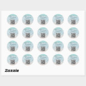 Turquoise Ocean Beach Handmade Jewelry QR Code Ronde Sticker (Vel)