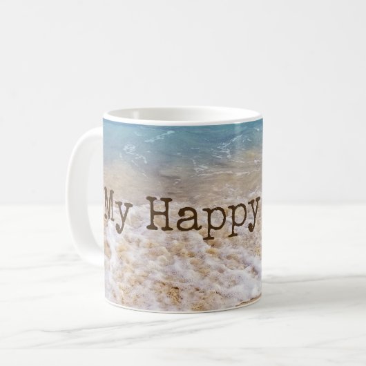 Turquoise Ocean Beach Koffiemok (Voorkant links)