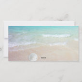 Turquoise Ocean Beach met kerstfotokaart Feestdagenkaart (Achterkant)