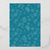 Turquoise Ocean Bubbles Merry kerstfoto Folie Feestdagenkaart (Achterkant)