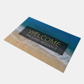 Turquoise Ocean Florida Sandy Beach Typografie Deurmat (Schuin)