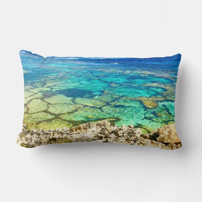 Turquoise Ocean Reef, Rottnest Island Kussen (Voorkant)