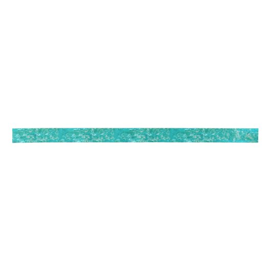 Turquoise Ocean Satin Ribbon Satijnen Lint (Voorkant)
