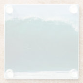 Turquoise Ocean Wave Glazen Onderzetter (Achterkant)