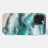 Turquoise Ocean Wave iPhone Hoesje (Achterkant horizontaal)