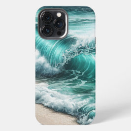 Turquoise Ocean Wave iPhone 13 Pro Max Hoesje