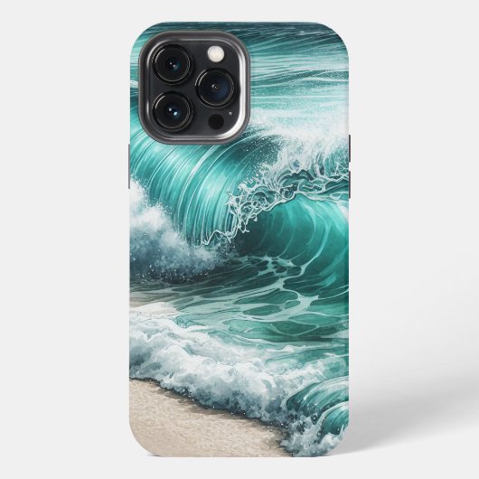 Turquoise Ocean Wave iPhone Hoesje (Achterkant)