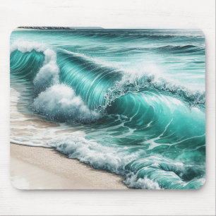 Turquoise Ocean Wave Muismat