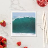 Turquoise Ocean Wave Paper Napkin Servet (Insitu)