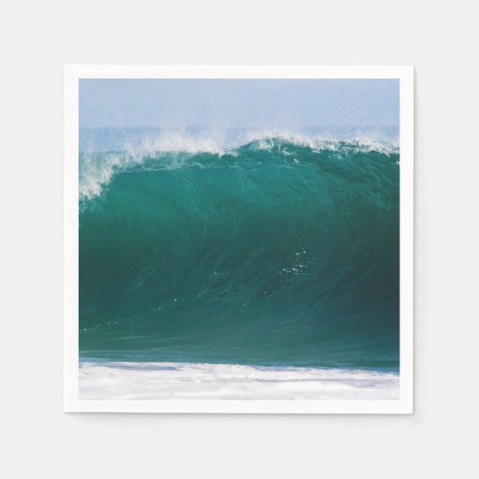 Turquoise Ocean Wave Paper Napkin Servet (Voorkant)
