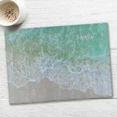 Turquoise Ocean Wave, Personalize Name of Monogram Snijplank