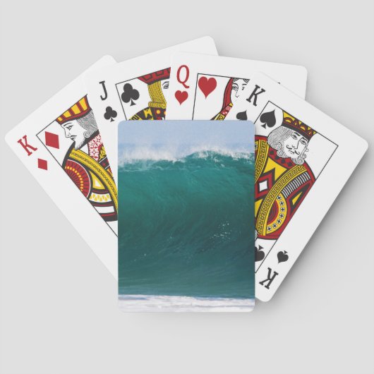 Turquoise Ocean Wave Pokerkaarten (Achterkant)