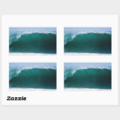 Turquoise Ocean Wave Rechthoekige Sticker (Vel)