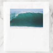 Turquoise Ocean Wave Rechthoekige Sticker (Tas)