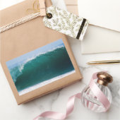 Turquoise Ocean Wave Rechthoekige Sticker (Geschenken)
