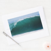 Turquoise Ocean Wave Rechthoekige Sticker (Envelop)