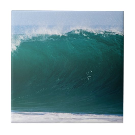 Turquoise Ocean Wave Tegeltje (Voorkant)