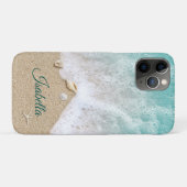 Turquoise Ocean Waves & Beach Sand Case-Mate iPhone Case (Achterkant (horizontaal))
