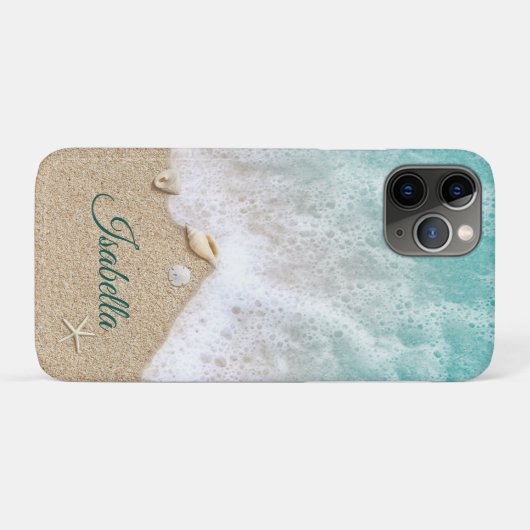 Turquoise Ocean Waves & Beach Sand Case-Mate iPhone Case (Achterkant (horizontaal))