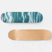 Turquoise Ocean Waves Choppy Surf Persoonlijk Skateboard (Horizontaal)