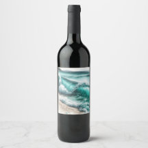 Turquoise Ocean Waves Gepersonaliseerde bruiloft