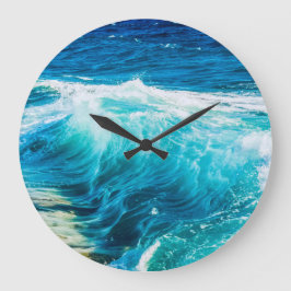 Turquoise Ocean Waves Grote Klok
