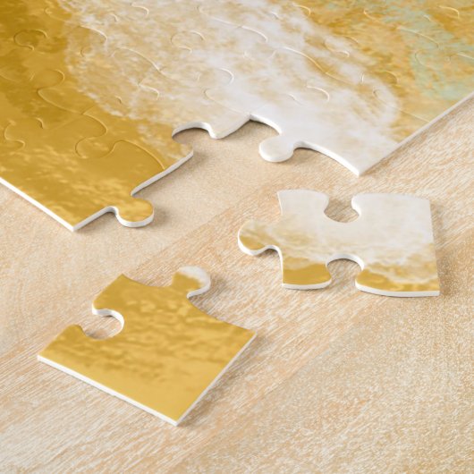 Turquoise Ocean Waves Hitting the Sand Legpuzzel (Zijkant)