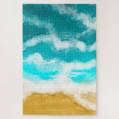 Turquoise Ocean Waves Hitting the Sand Legpuzzel (Verticaal)