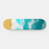 Turquoise Ocean Waves Hitting the Sand Persoonlijk Skateboard (Horizontaal)