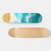 Turquoise Ocean Waves Hitting the Sand Persoonlijk Skateboard (Horizontaal)