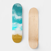 Turquoise Ocean Waves Hitting the Sand Persoonlijk Skateboard (Voorkant)