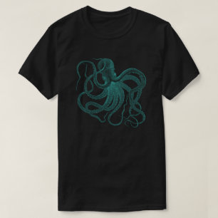Turquoise Octopus  Illustratie T-Shirt