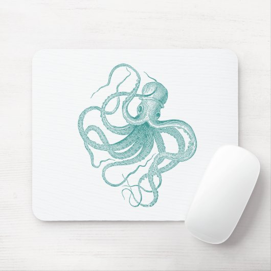 Turquoise  Octopus Muismat (Met muis)